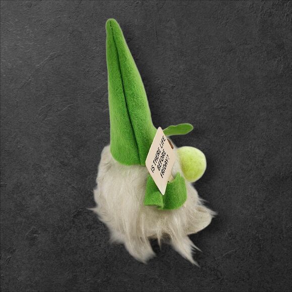 Vintage 1985 Gnome Plush Funny Desk Decor Is There Life Before Friday Green Cute - Picture 3 of 9